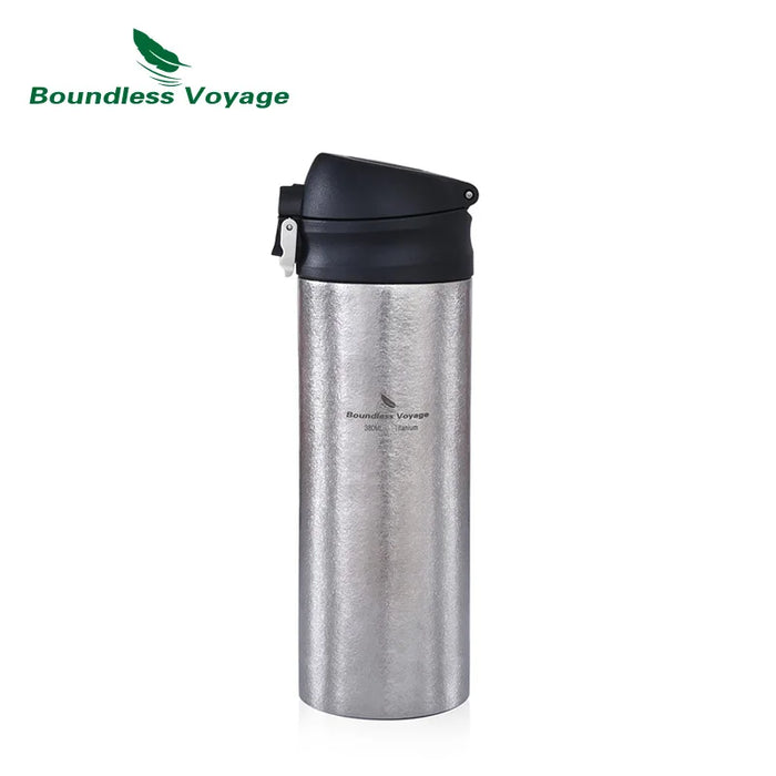 Boundless Voyage Titanium Double-Walled Vacuum Mug – 380ml Thermal Insulation Cup for Coffee & Tea