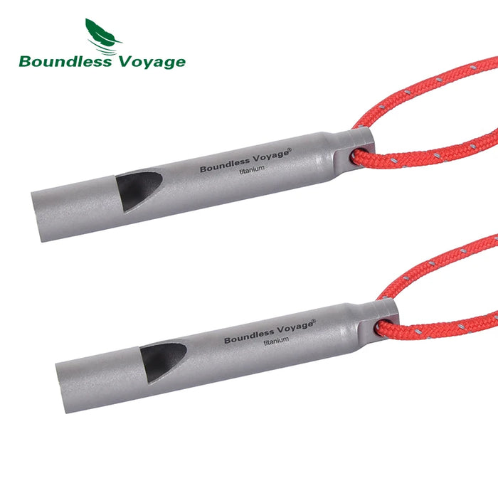 Boundless Voyage Titanium Emergency Survival Whistle – Ultra-Light & Loud