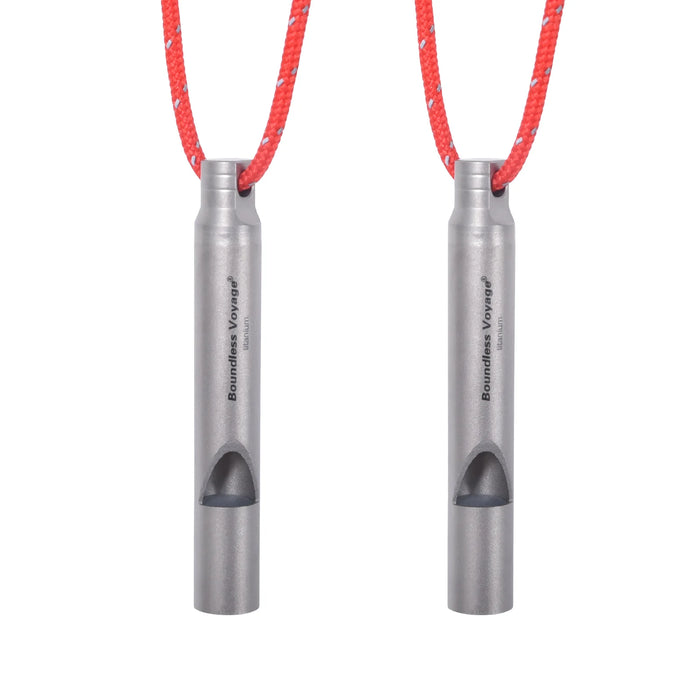 Boundless Voyage Titanium Emergency Survival Whistle – Ultra-Light & Loud