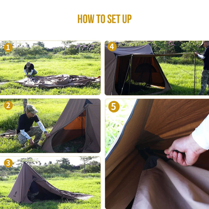 OneTigris SOLO HOMESTEAD Camping Tent (TC) – 4-Season Shelter for Bushcraft & Survival