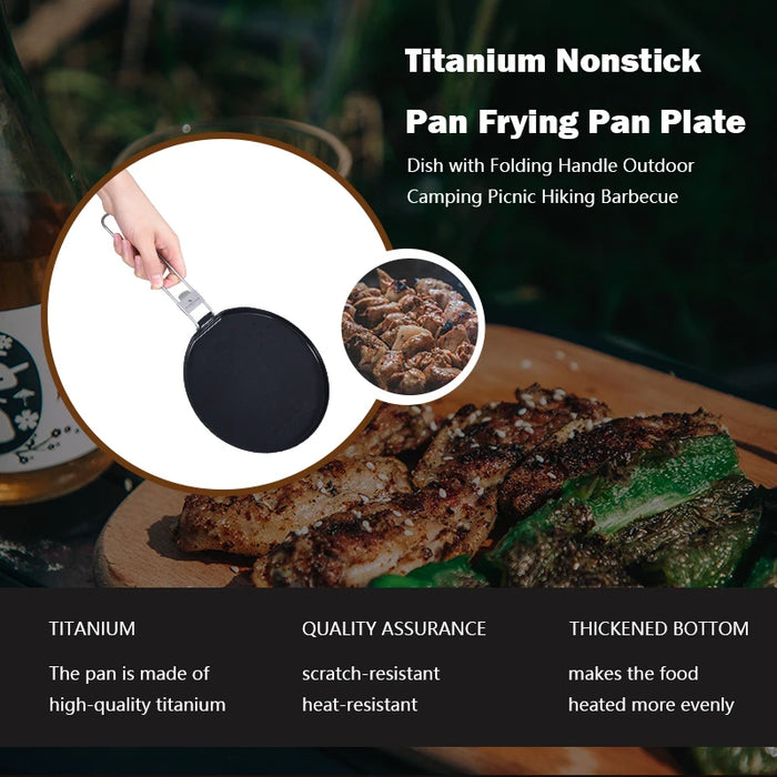 Boundless Voyage Titanium Nonstick Frying Pan – Lightweight & Durable for Camping & Outdoor Cooking