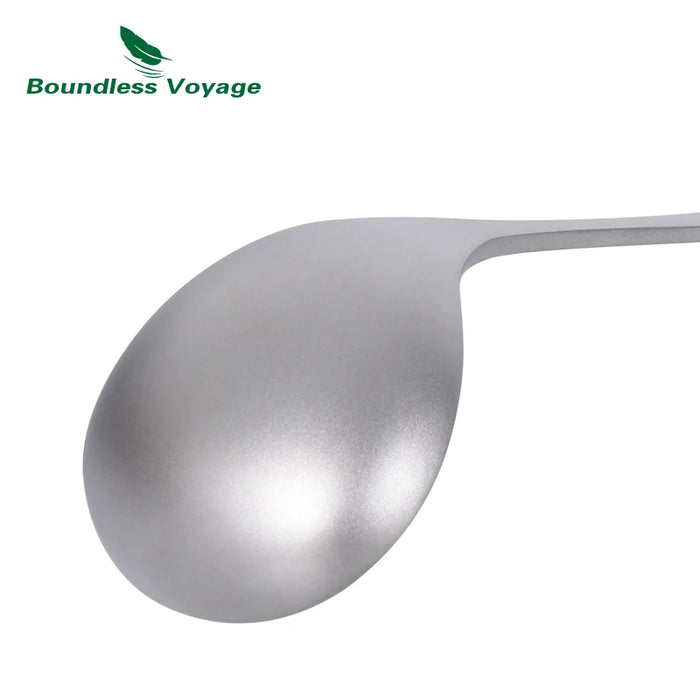 Boundless Voyage Titanium Long-Handle Soup Ladle – Ultra-Durable Cooking Spoon