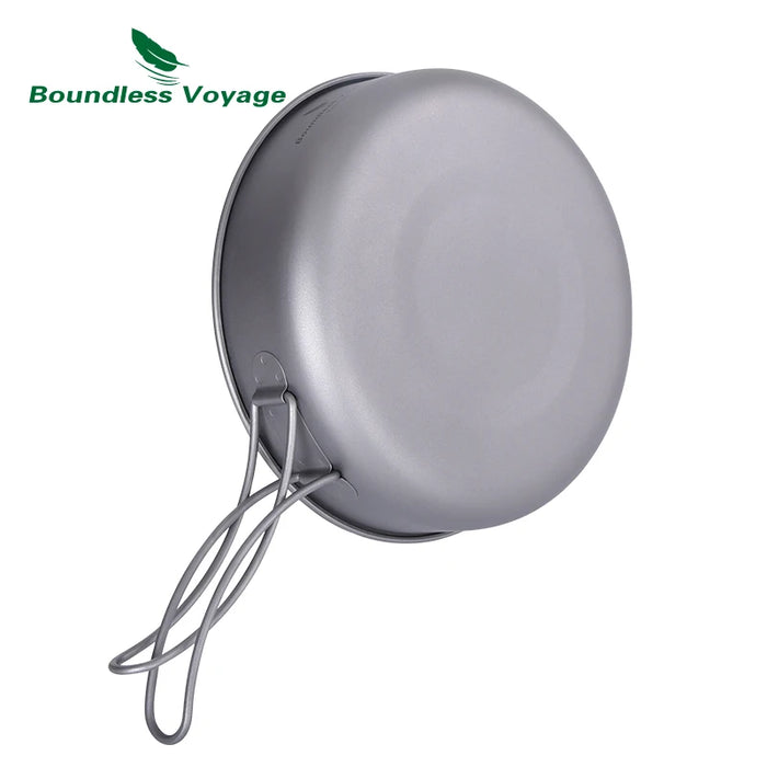 Boundless Voyage Titanium Non-Stick Frying Pan – Lightweight & Durable for Camping & Outdoor Cooking