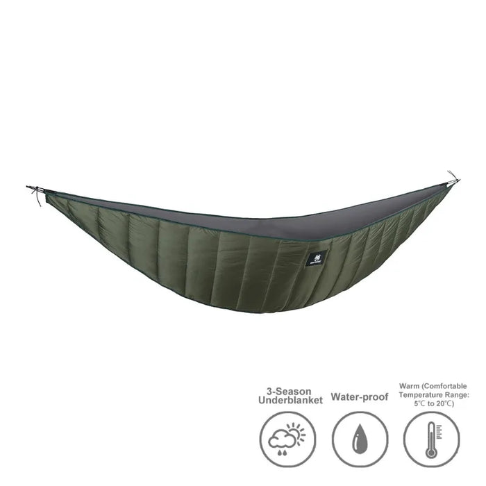 OneTigris Lightweight Hammock Underquilt – Full-Length Insulated Under Blanket for 3-Season Camping