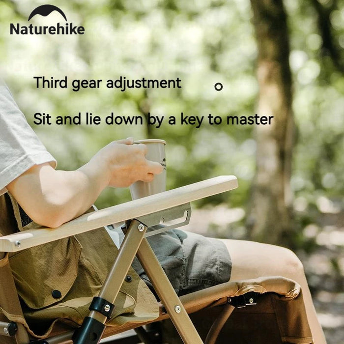 Naturehike Folding Lounger Chair – Quick-Open Recliner with Integrated Footrest for Camping, Beach, and Outdoor Relaxation