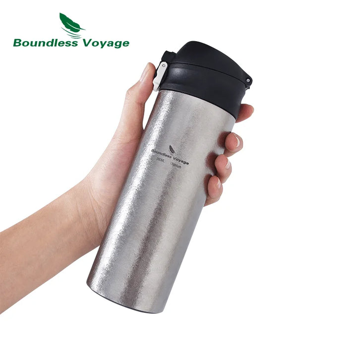 Boundless Voyage Titanium Double-Walled Vacuum Mug – 380ml Thermal Insulation Cup for Coffee & Tea