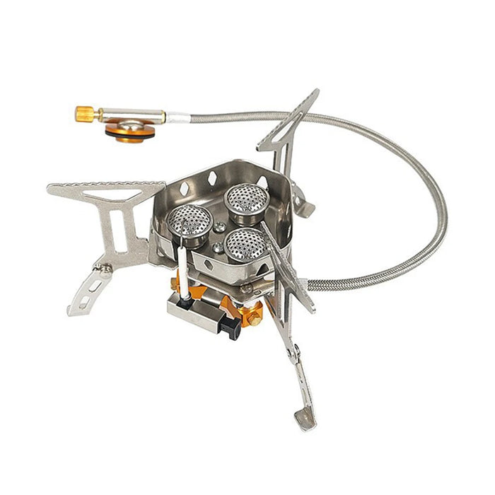 5800W Portable Camping Gas Stove – Windproof 3-Head High-Power Burner | Foldable & Lightweight Outdoor Cooking Gear