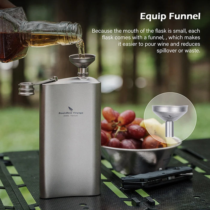 Boundless Voyage Titanium Hip Flask – Ultralight & Leakproof Pocket Flask