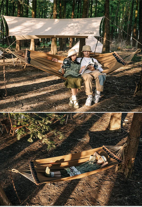 Naturehike Camping Hammock – Portable 2-Person Folding Canvas Swing Chair with 300kg Capacity