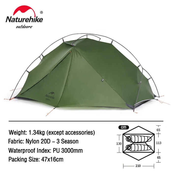 Naturehike VIK Ultralight Single-Person Tent – Waterproof Trekking & Camping Shelter