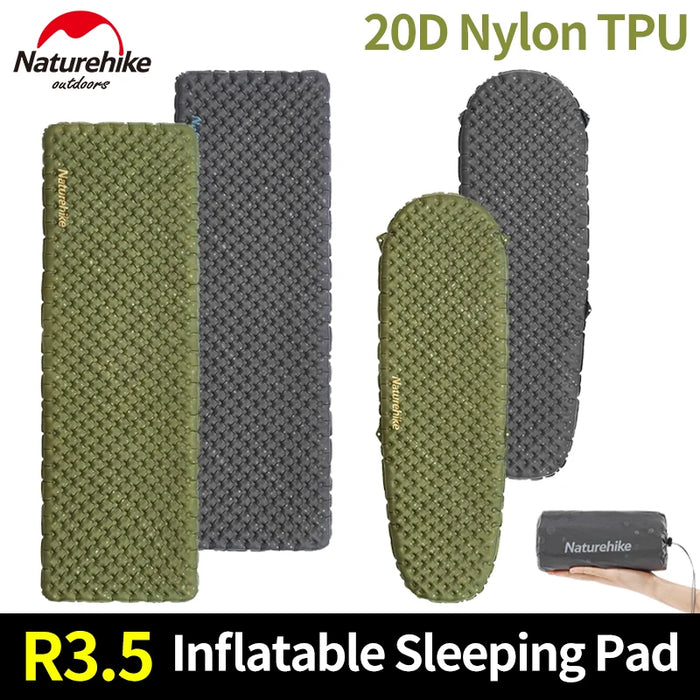 Naturehike R3.5 Inflatable Sleeping Pad – Ultralight Winter Camping Mattress