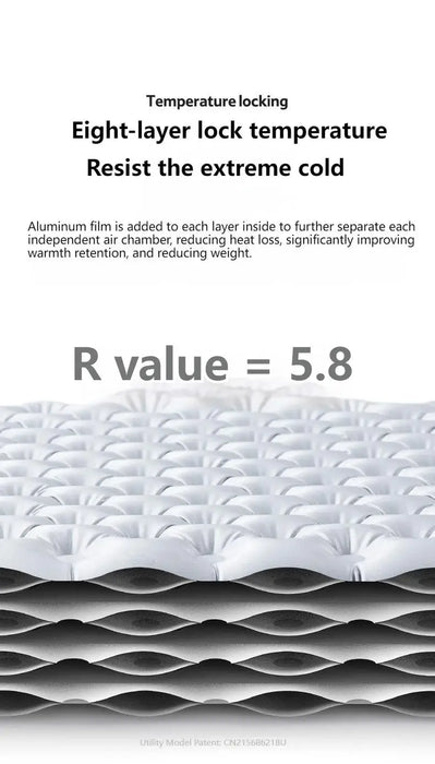 Naturehike R5.8 Inflatable Mattress – Ultralight Thermal Insulation Sleeping Pad for Outdoor Camping & Hiking