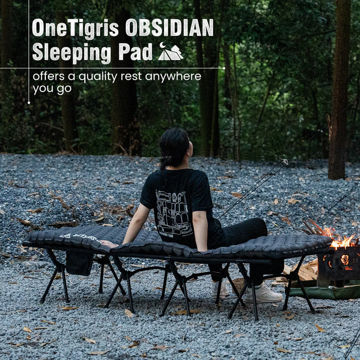 OneTigris OBSIDIAN Sleeping Pad – Ultralight Insulated Camping Mattress for Backpacking & Travel