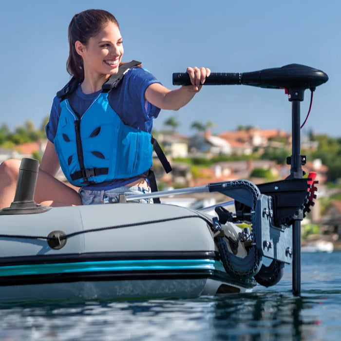 INTEX SEAHAWK 2 Inflatable Fishing Boat – 2-Person PVC Boat with Motor Mount & Accessories