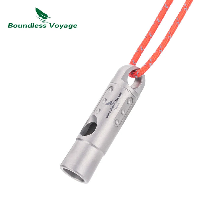 Boundless Voyage Titanium Emergency Survival Whistle – Compact & Loud