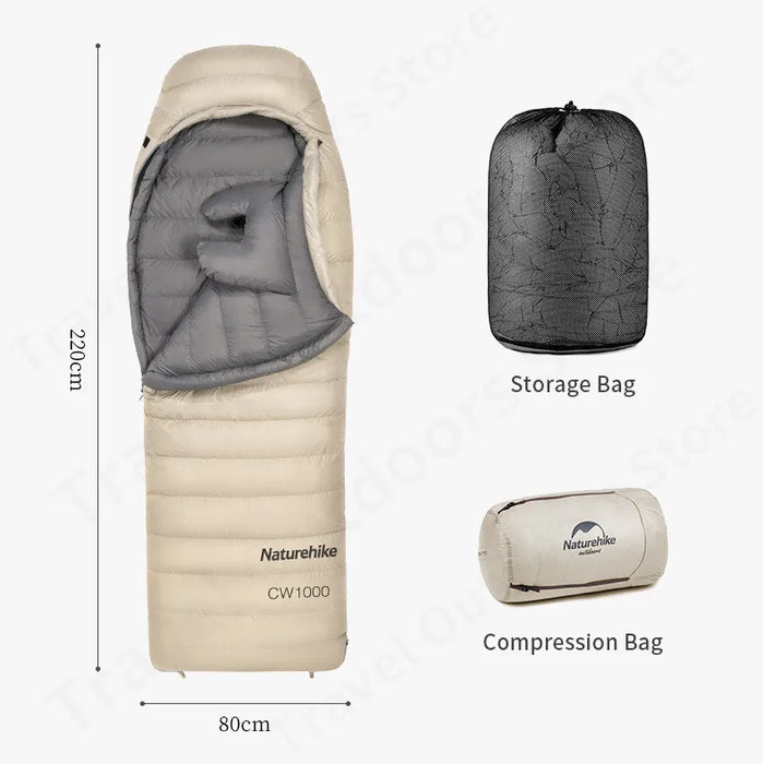 Naturehike Goose Down Sleeping Bag – Ultralight Winter Sleeping Bag for Camping & Travel