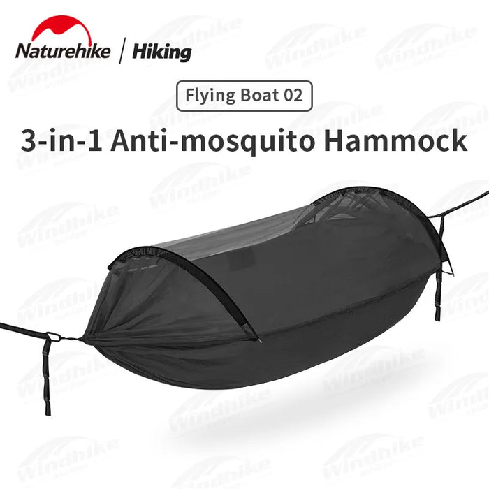 Naturehike Mosquito-Proof Hammock – Portable Camping Swing Bed with Mosquito Net (200kg Capacity)