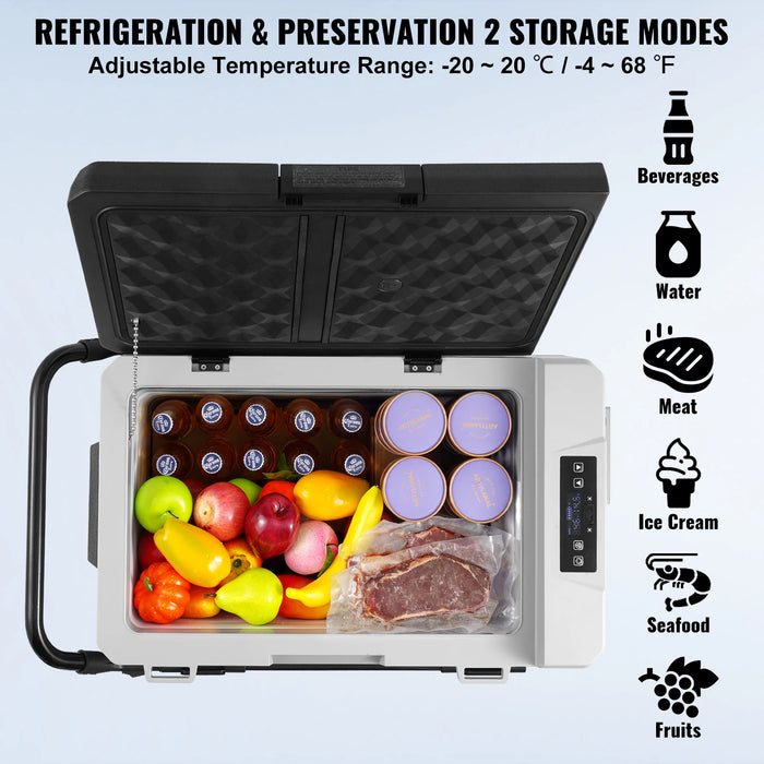 VEVOR 35L & 60L Portable Car Refrigerator – 12V Freezer & Fridge for Camping, RVs & Travel