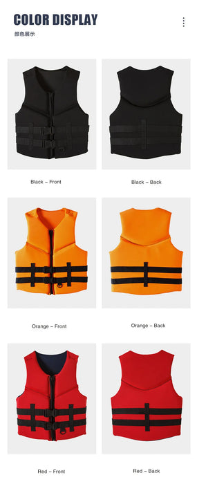 Wake Surfing Impact Vest – CE Approved Neoprene Life Jacket for Surf & Water Sports