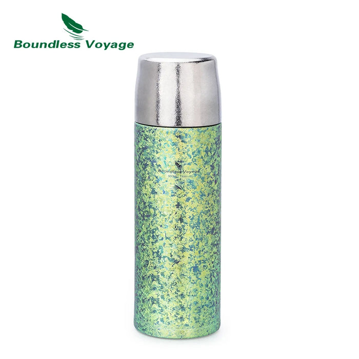 Boundless Voyage 500ml Titanium Insulated Water Bottle – Double-Walled, Leakproof & Ultralight