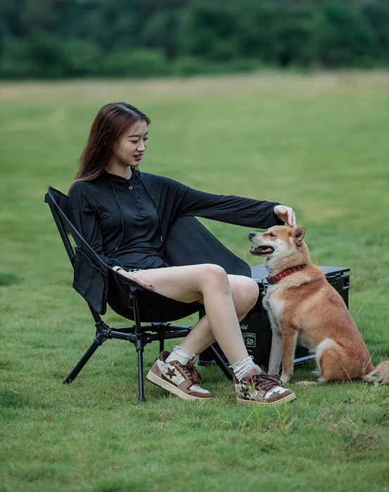 Naturehike BLACKDOG Moon Chair – Adjustable Height, Wide Seat & Ultra-Lightweight Camping Chair