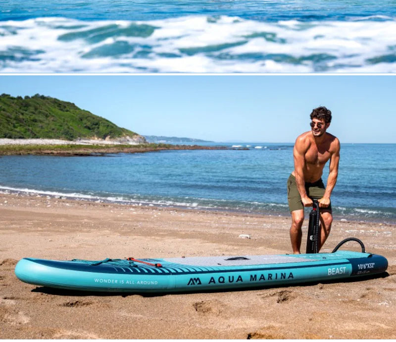 AQUA MARINA BEAST 2023 Inflatable SUP | 10'6" Stand-Up Paddleboard for Surfing & Water Sports