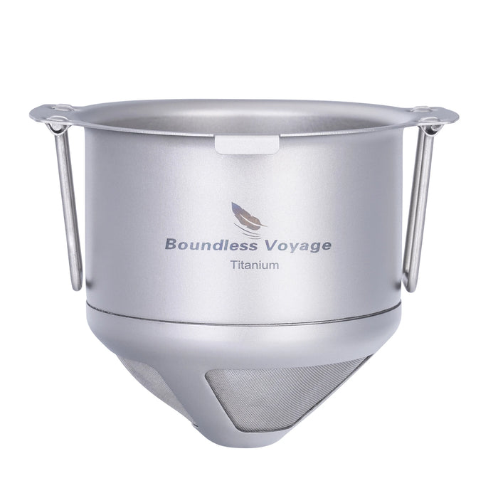 Boundless Voyage Titanium Reusable Coffee Filter – Pour Over & Drip Coffee Maker (Ti6002P)