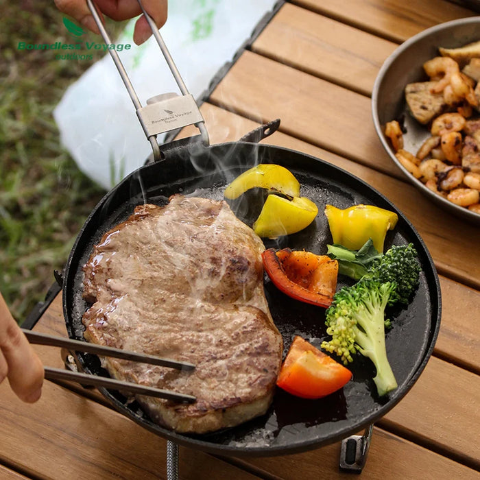 Boundless Voyage Titanium Nonstick Frying Pan – Lightweight & Durable for Camping & Outdoor Cooking