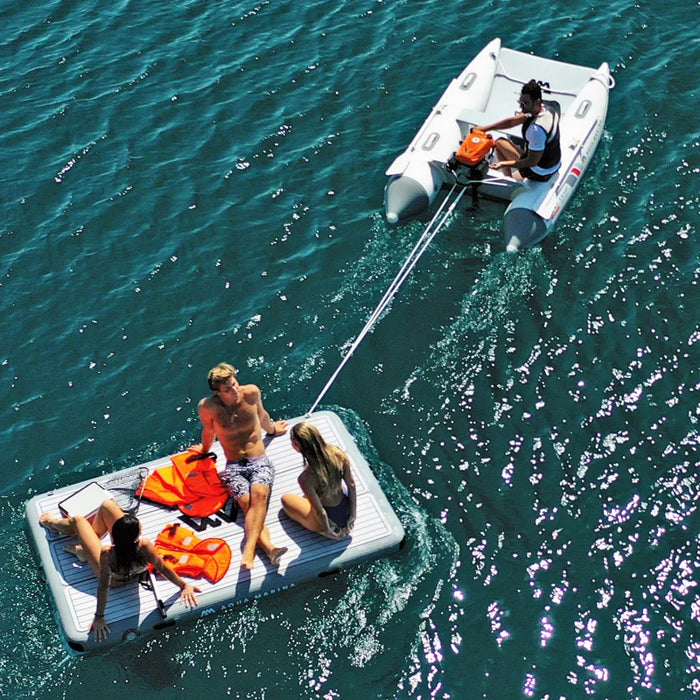 AQUA MARINA AIRCAT Inflatable Catamaran | Double-Tube Drop Stitch Floor for Fishing & Water Sports