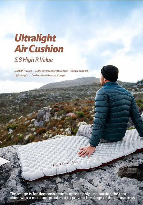 Naturehike R5.8 Inflatable Mattress – Ultralight Thermal Insulation Sleeping Pad for Outdoor Camping & Hiking