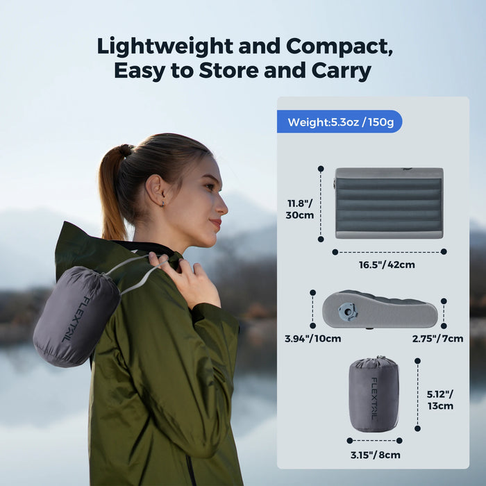 FLEXTAIL ZERO PILLOW – Lightweight Ergonomic Inflatable Travel Pillow