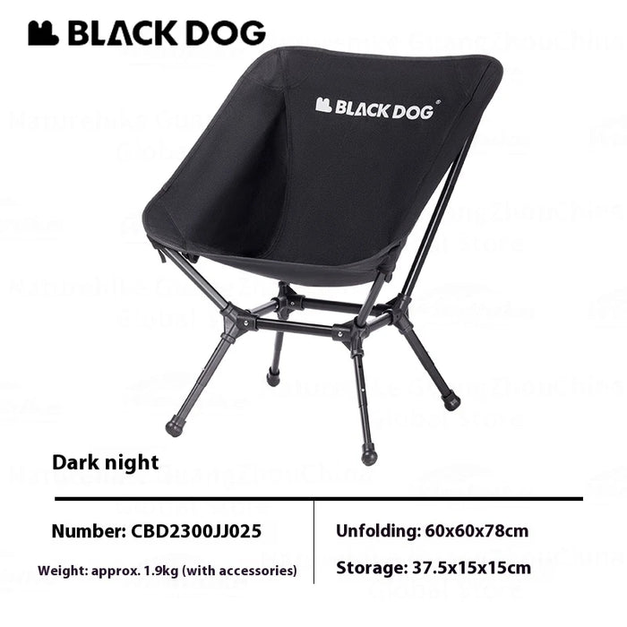 Naturehike BLACKDOG Moon Chair – Adjustable Height, Wide Seat & Ultra-Lightweight Camping Chair