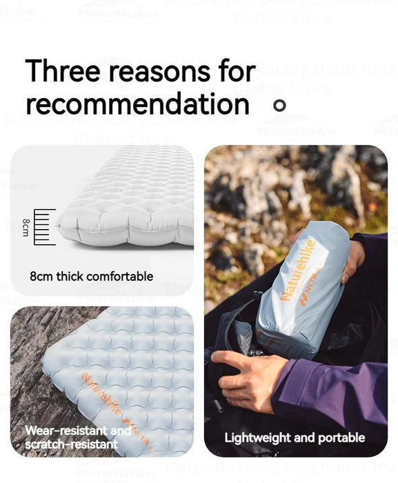 Naturehike R3.2 Inflatable Mattress – Ultralight Camping Sleeping Pad for Hiking & Travel