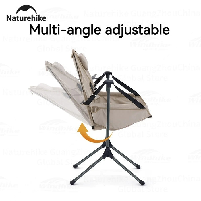 Naturehike Foldable Rocking Chair – Adjustable, Lightweight & Portable Camping Armchair with Backrest and Pillow