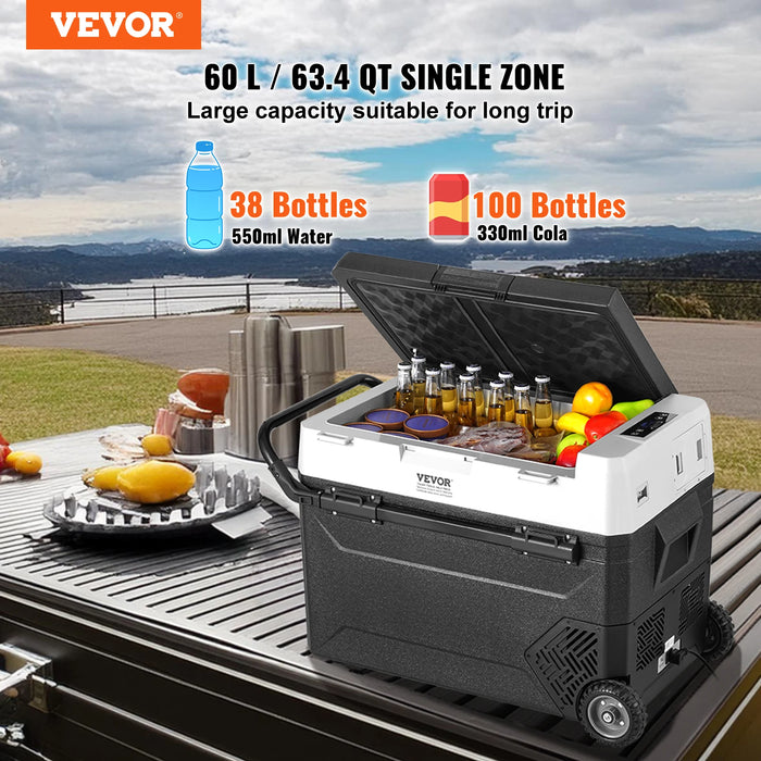 VEVOR 35L & 60L Portable Car Refrigerator – 12V Freezer & Fridge for Camping, RVs & Travel