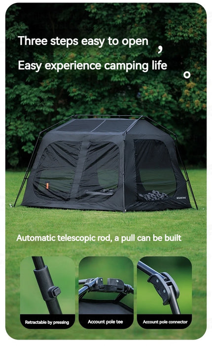 Naturehike BLACKDOG Automatic Tent – Quick-Opening Waterproof Cabin Tent for Family Camping