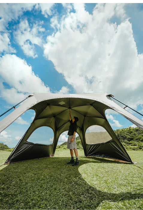 Naturehike Hexagonal Awning Tent – Quick-Opening Sunshade Canopy for Outdoor Camping & Travel