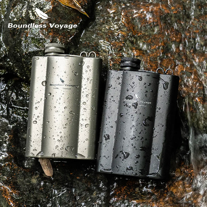 Boundless Voyage Titanium Hip Flask – Ultralight Liquor Flask with Funnel