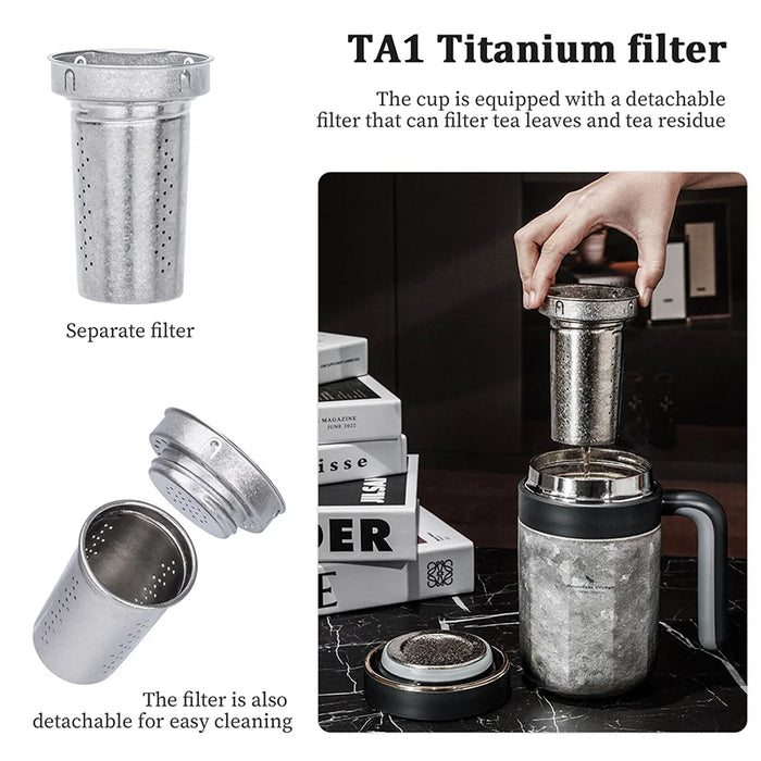 Boundless Voyage 0.7L Titanium Double-Walled Travel Mug – Insulated Coffee & Tea Cup