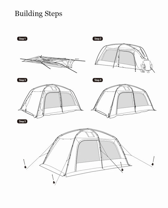 Naturehike Dune 10.9 Camping Tent – Spacious 4-6 Person Tent with Living Room & Bedroom