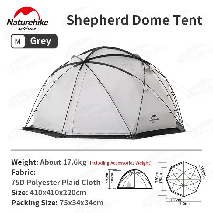 Naturehike Geodesic Dome Tent – 4-Season Waterproof Tent for 5-8 Persons