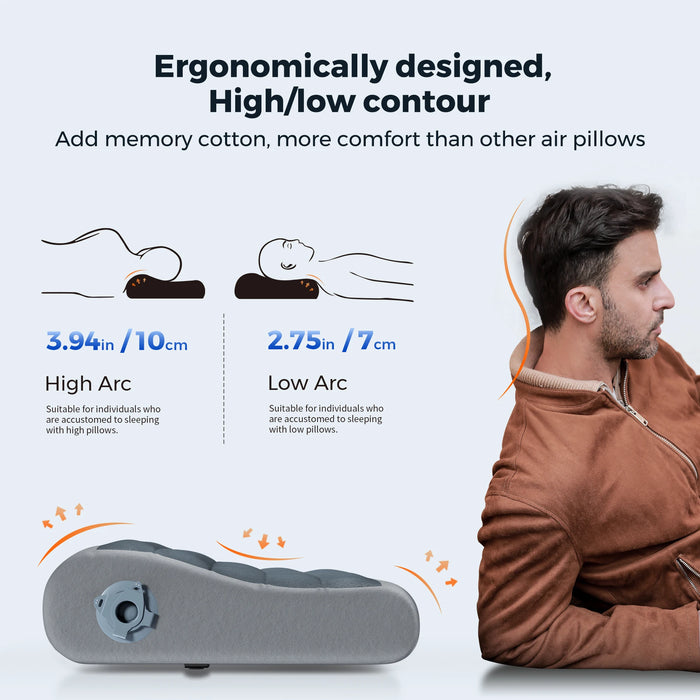 FLEXTAIL ZERO PILLOW – Lightweight Ergonomic Inflatable Travel Pillow