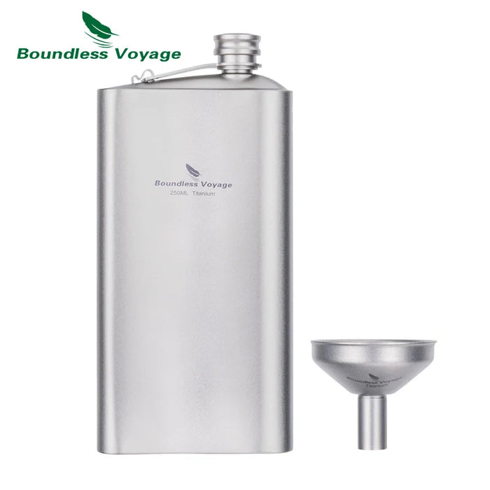 Boundless Voyage Titanium Hip Flask – Ultralight & Leakproof Pocket Flask