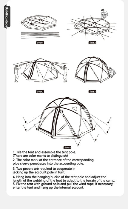 Naturehike Geodesic Dome Tent – 4-Season Waterproof Tent for 5-8 Persons