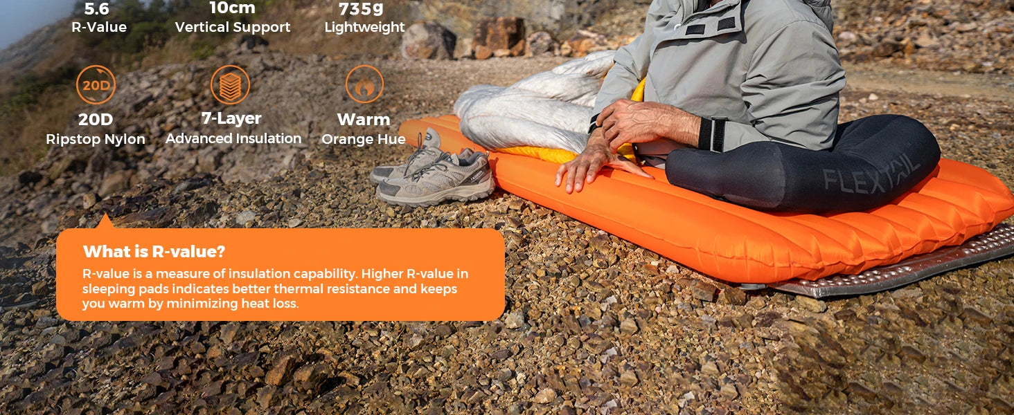 FLEXTAIL ZERO MATTRESS PLUS – Ultralight Insulated Sleeping Pad