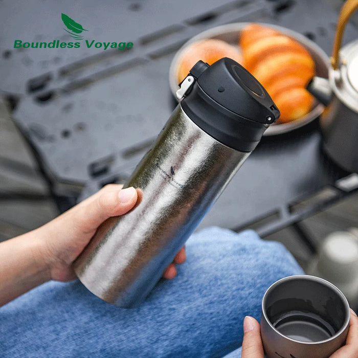 Boundless Voyage Titanium Double-Walled Vacuum Mug – 380ml Thermal Insulation Cup for Coffee & Tea