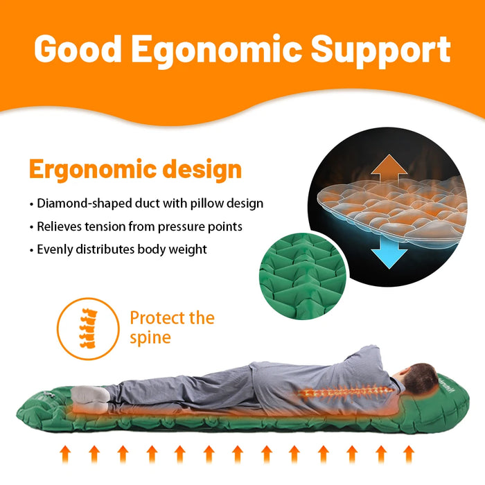 Naturehike Inflatable Camping Mattress – Ultralight Air Sleeping Pad for Outdoor Adventures