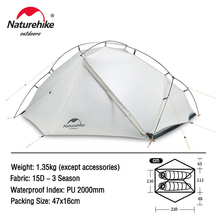 Naturehike VIK Ultralight Single-Person Tent – Waterproof Trekking & Camping Shelter