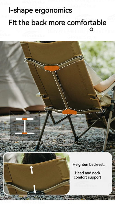 Naturehike Folding Lounger Chair – Quick-Open Recliner with Integrated Footrest for Camping, Beach, and Outdoor Relaxation