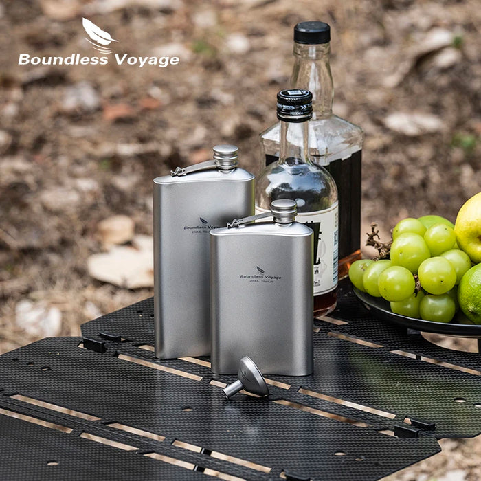 Boundless Voyage Titanium Hip Flask – Ultralight & Leakproof Pocket Flask